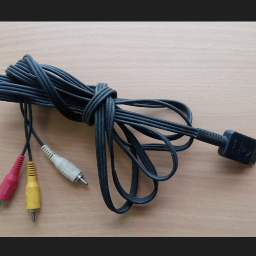 PS1 PS2 & PS3 OEM AV Cable For Playstation 2 Audio Video Red White Yellow Plugs